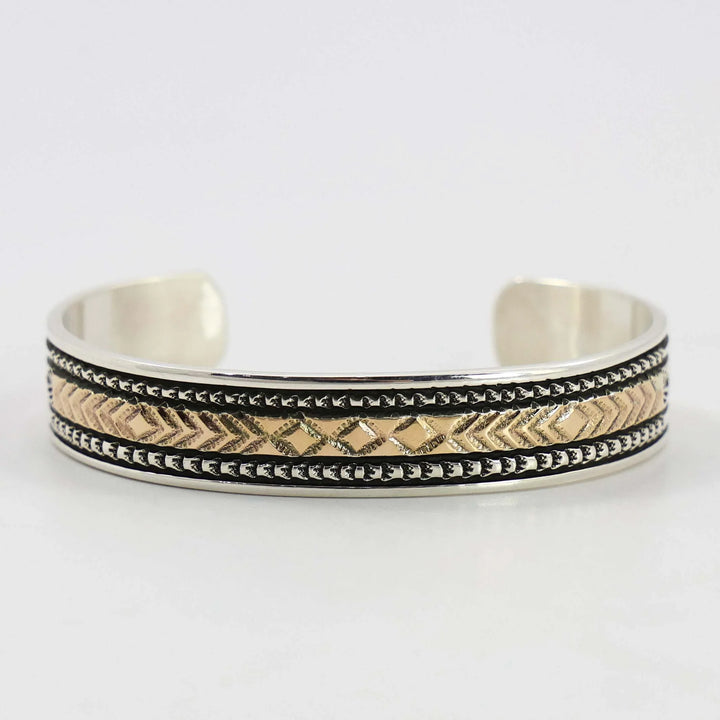Gold on Silver Cuff