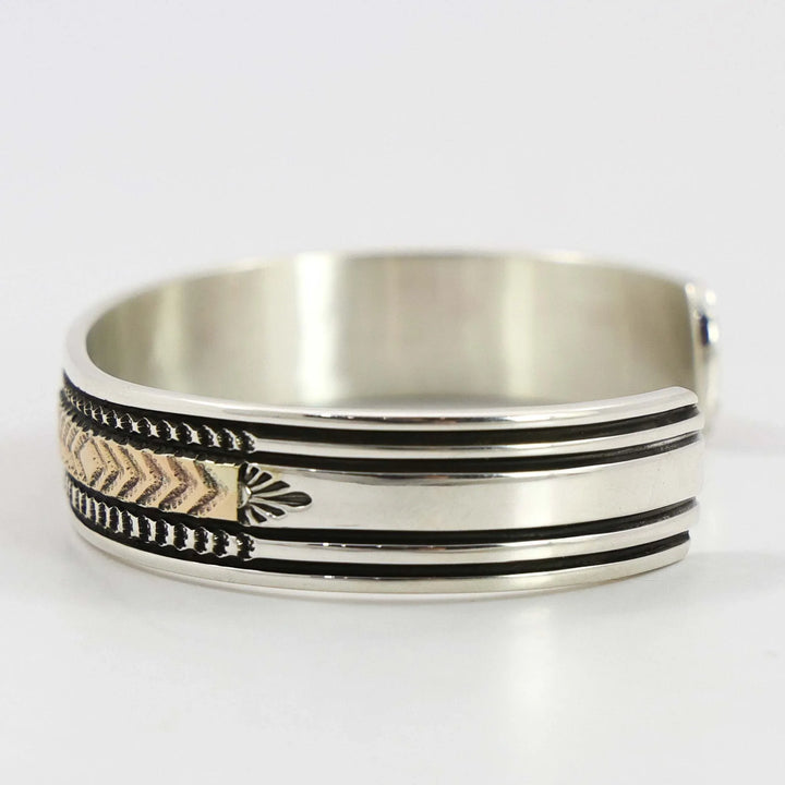 Gold on Silver Cuff