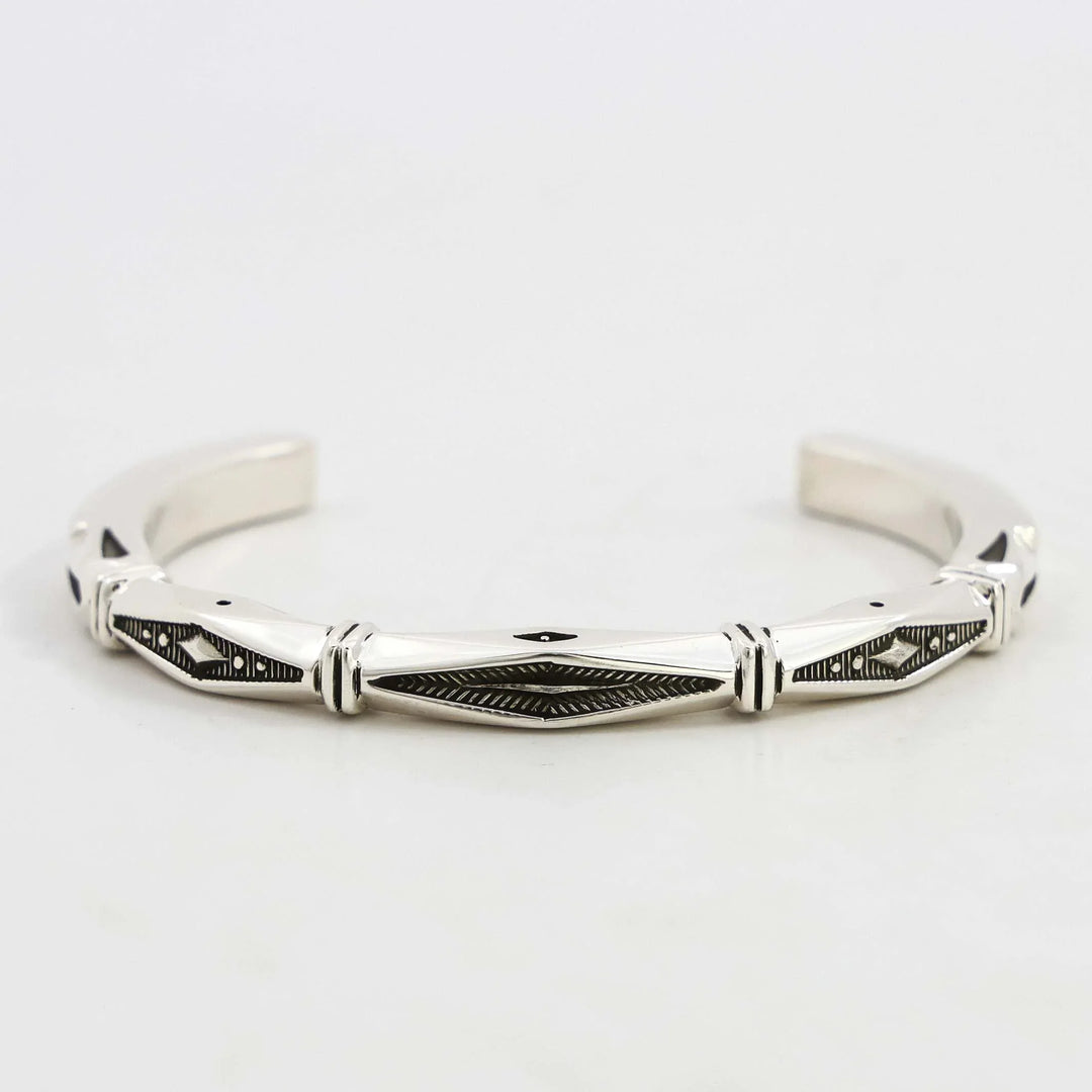 Stamped Silver Cuff