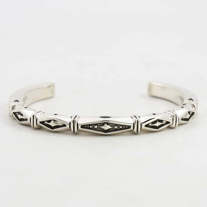 Stamped Silver Cuff