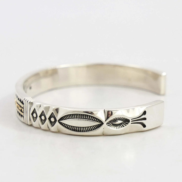 Gold on Silver Cuff