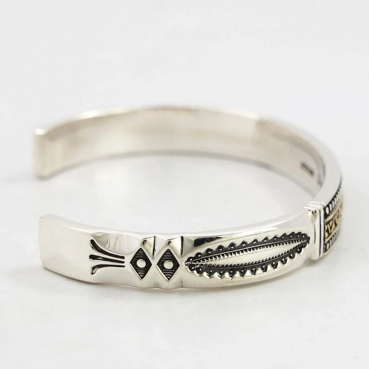 Gold on Silver Cuff