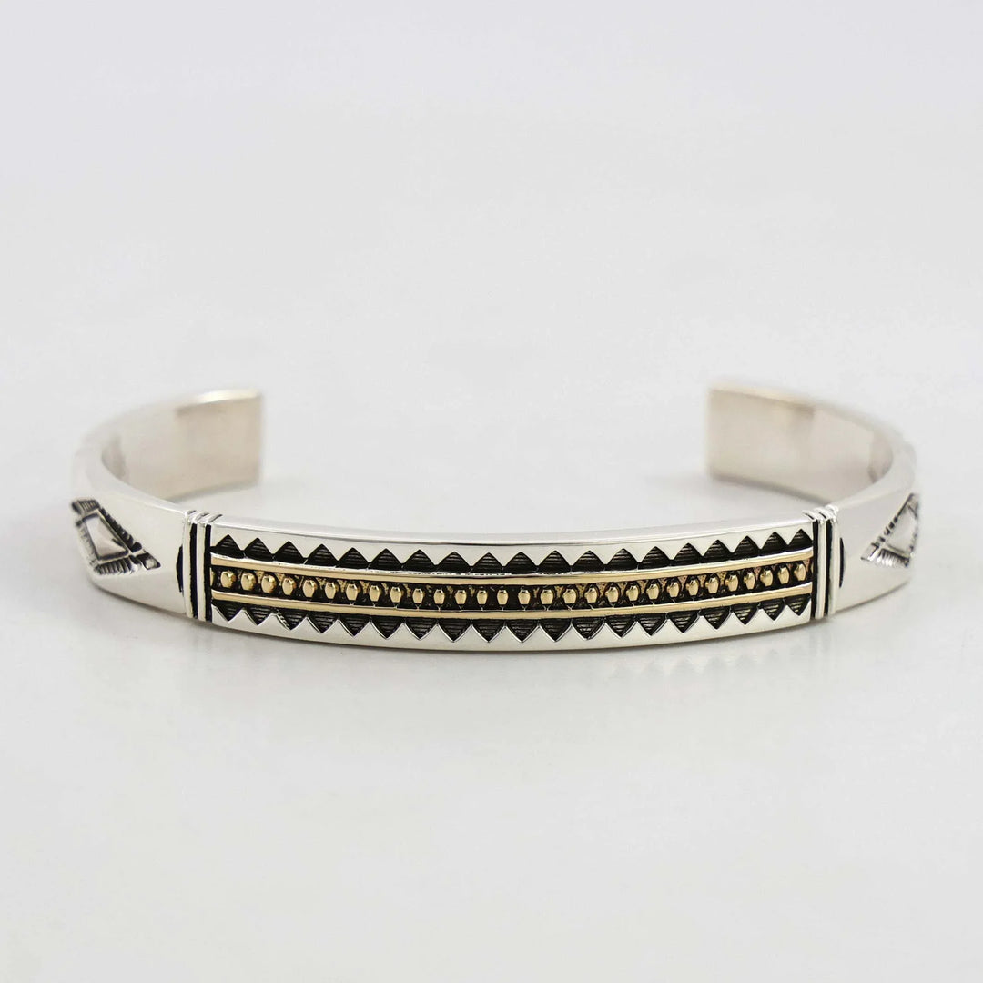 Gold on Silver Cuff