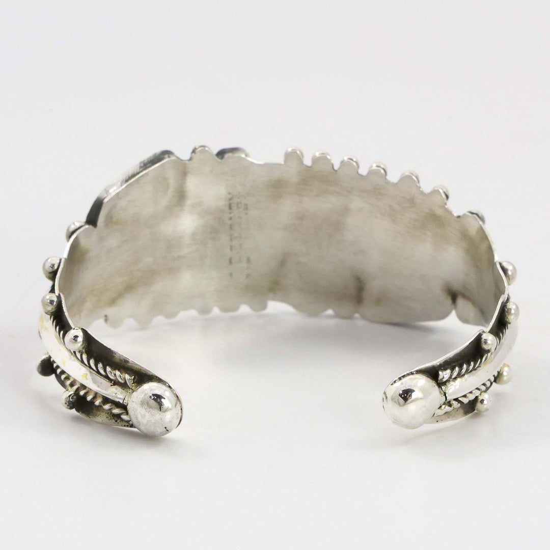 Turquoise and Coral Cuff