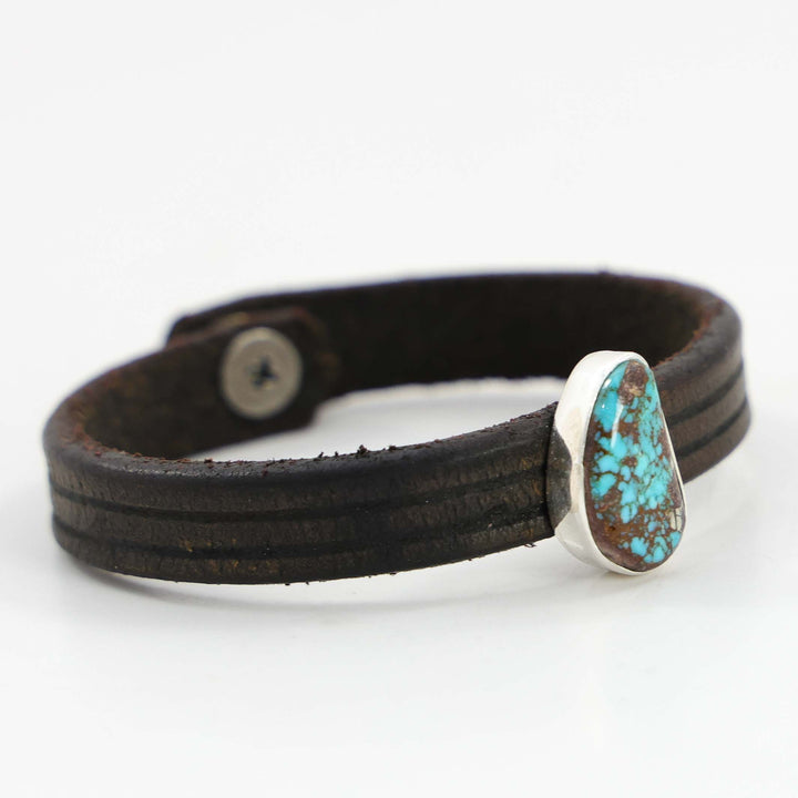 Bisbee Turquoise Leather Bracelet