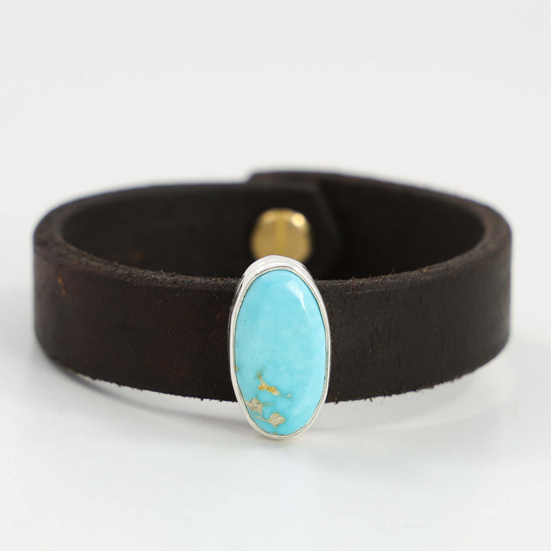 Fox Turquoise Leather Bracelet