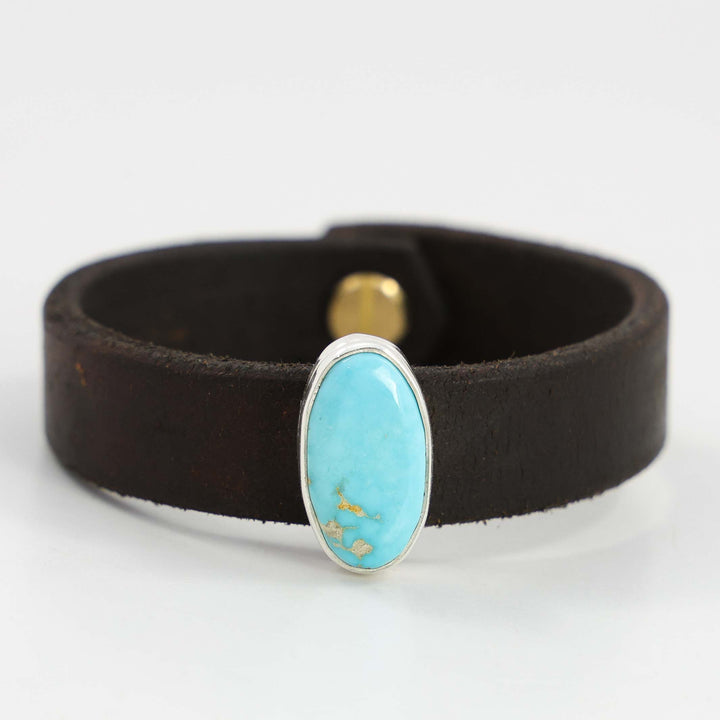 Fox Turquoise Leather Bracelet
