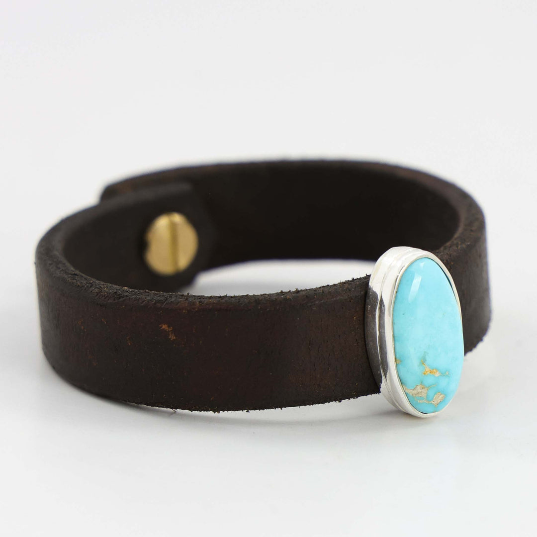Fox Turquoise Leather Bracelet