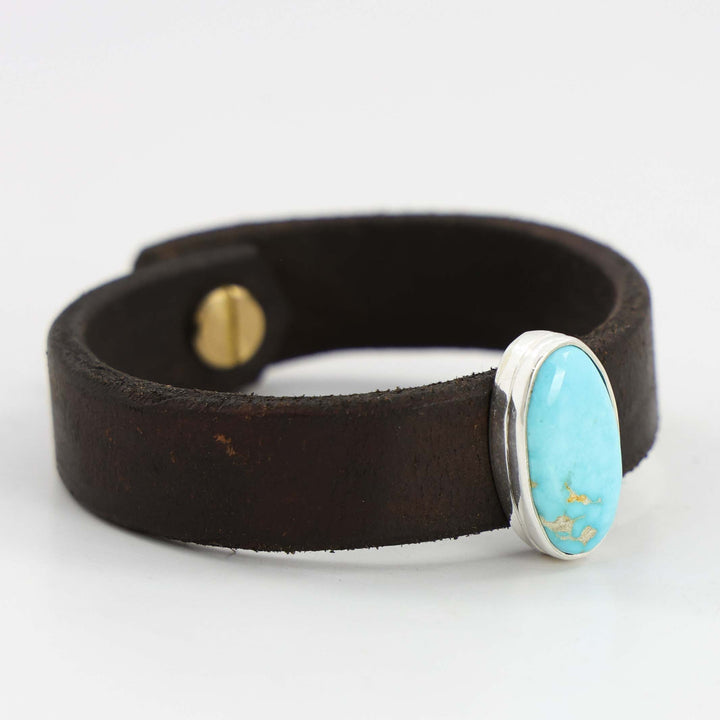 Fox Turquoise Leather Bracelet