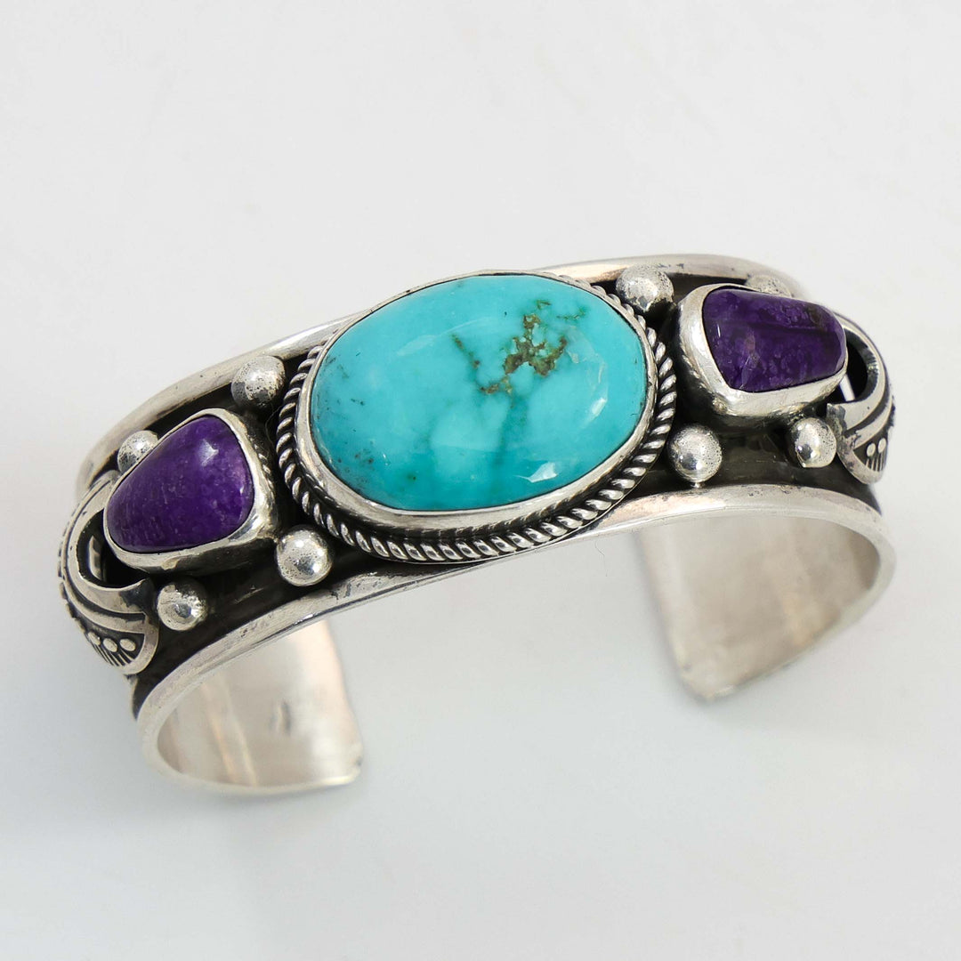 Turquoise and Sugilite Cuff