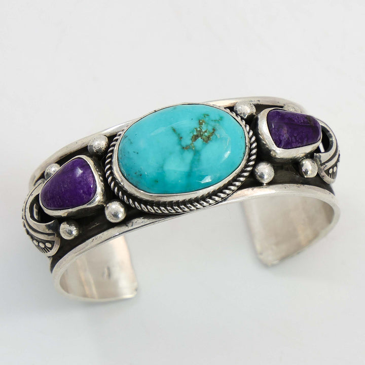 Turquoise and Sugilite Cuff