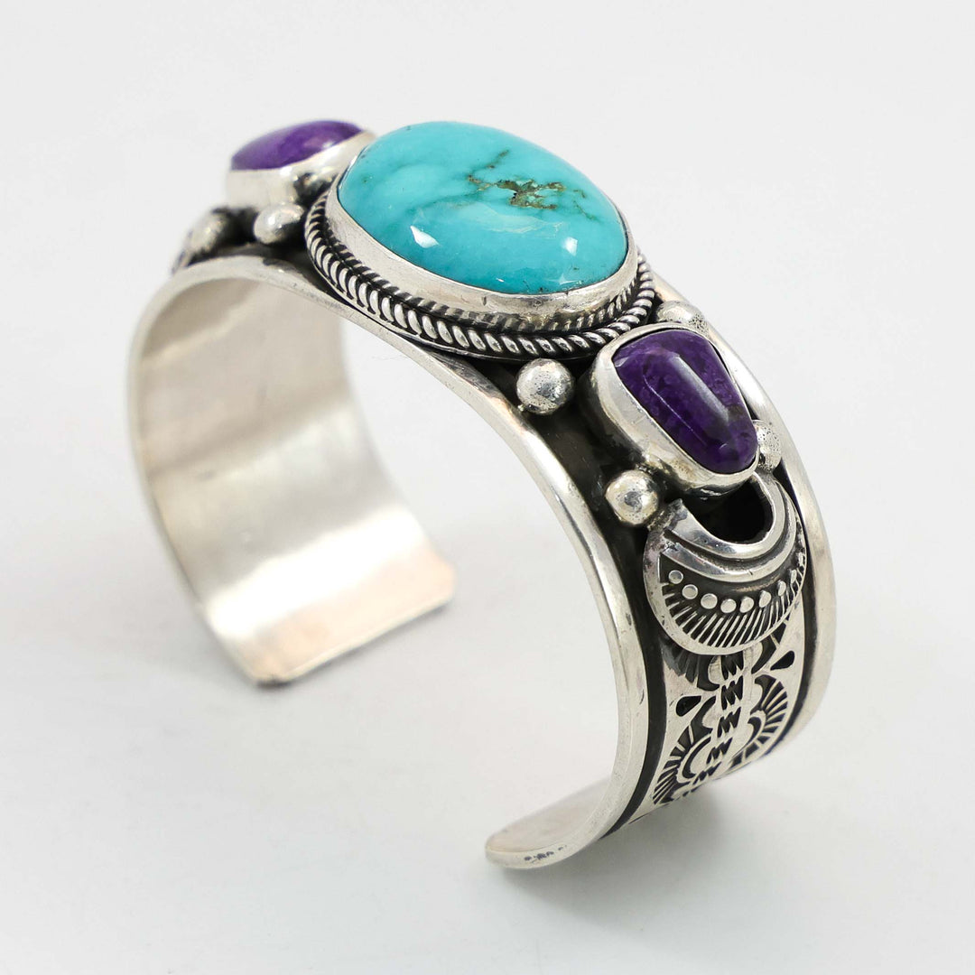 Turquoise and Sugilite Cuff