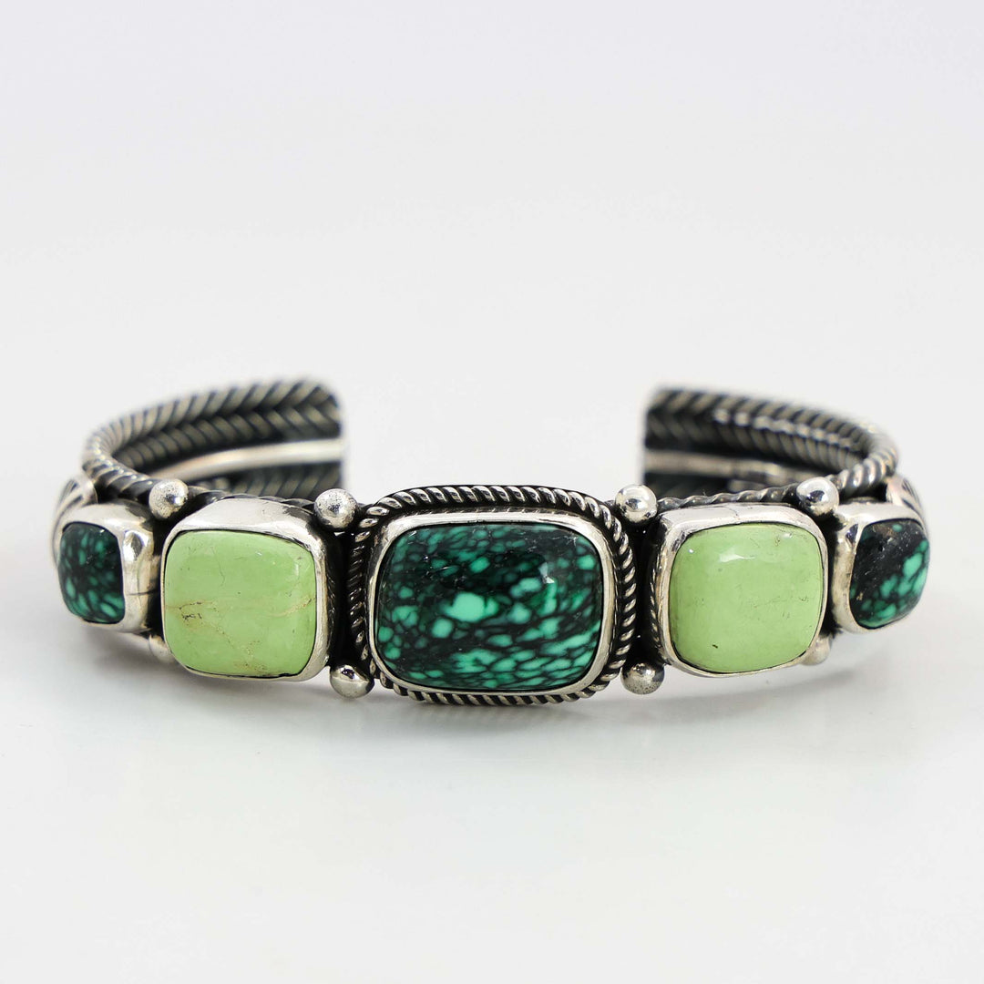 Turquoise and Gaspeite Cuff