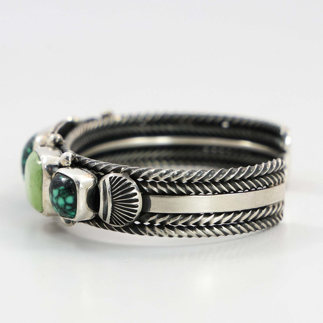 Turquoise and Gaspeite Cuff