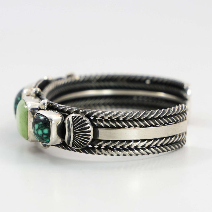 Turquoise and Gaspeite Cuff