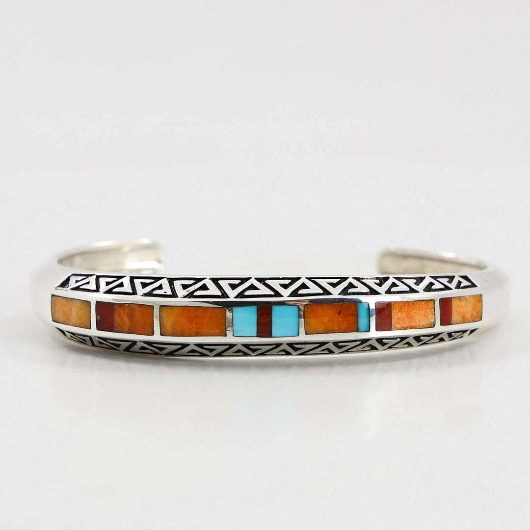 Multi-Stone Inlay Cuff