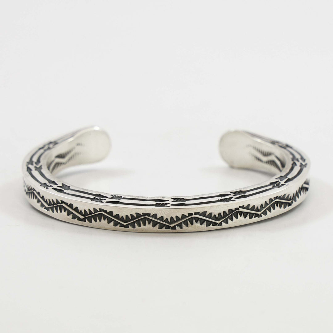 Stamped Silver Cuff