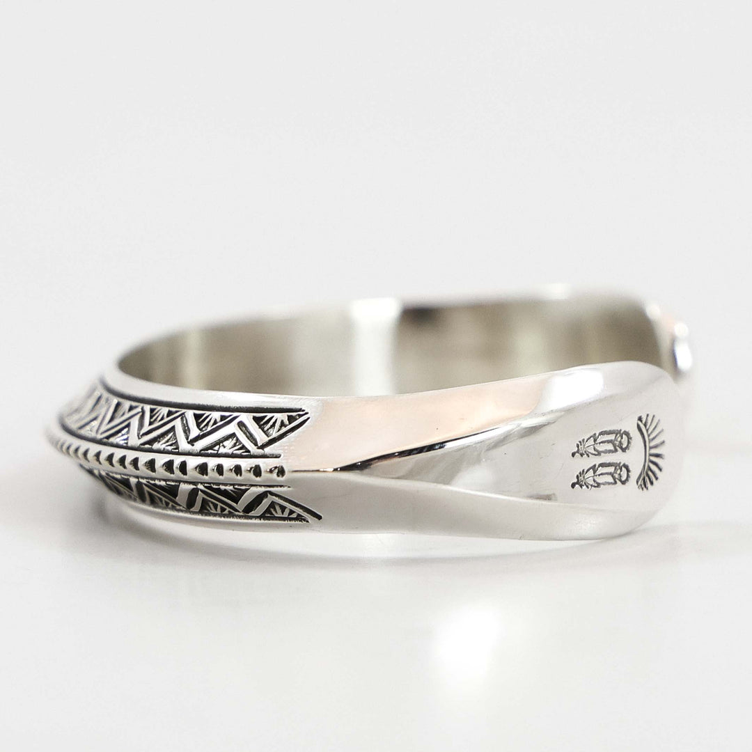 Stamped Silver Cuff