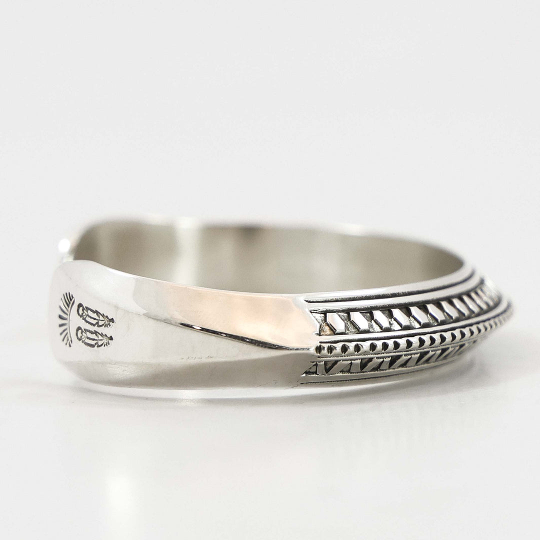 Stamped Silver Cuff