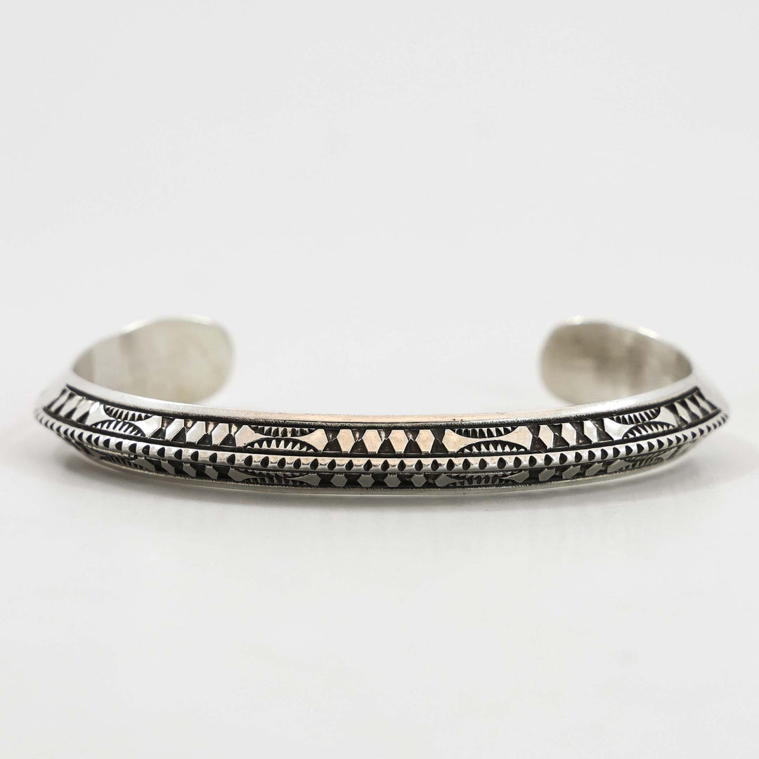 Stamped Silver Cuff