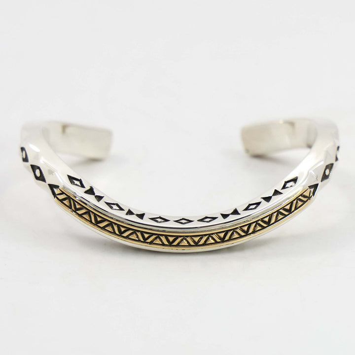 Gold on Silver Cuff