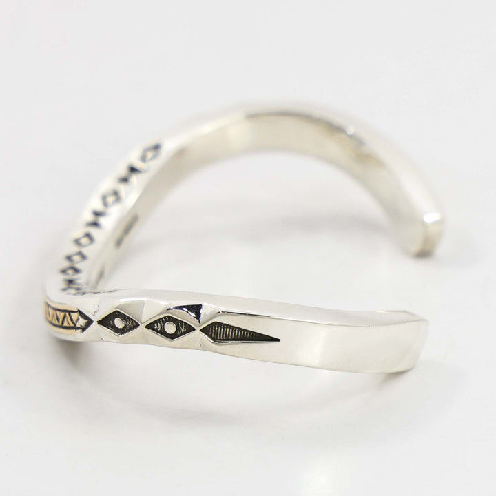 Gold on Silver Cuff
