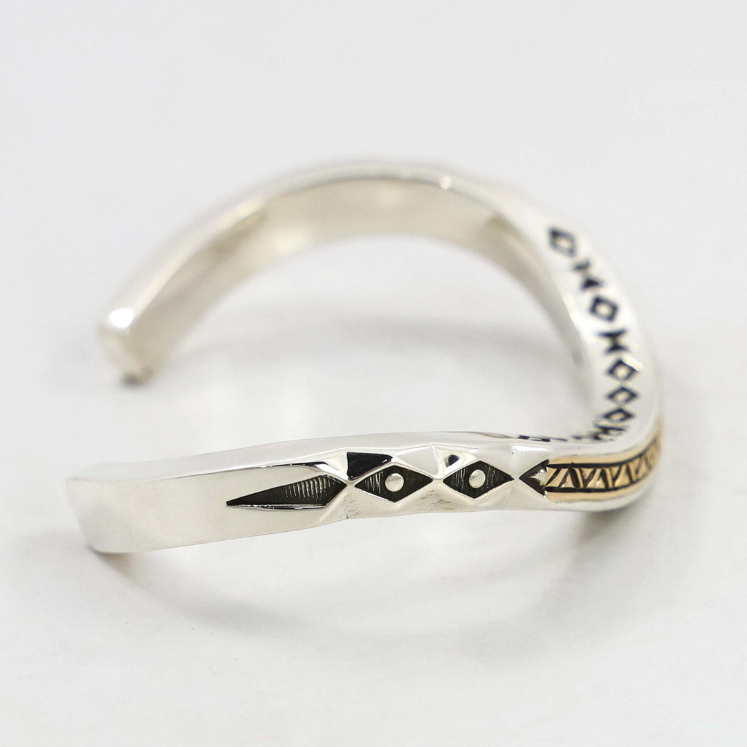Gold on Silver Cuff