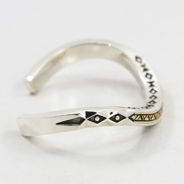 Gold on Silver Cuff