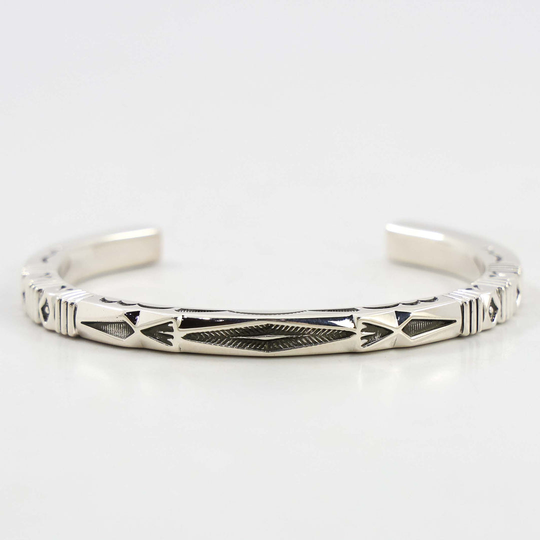 Stamped Silver Cuff