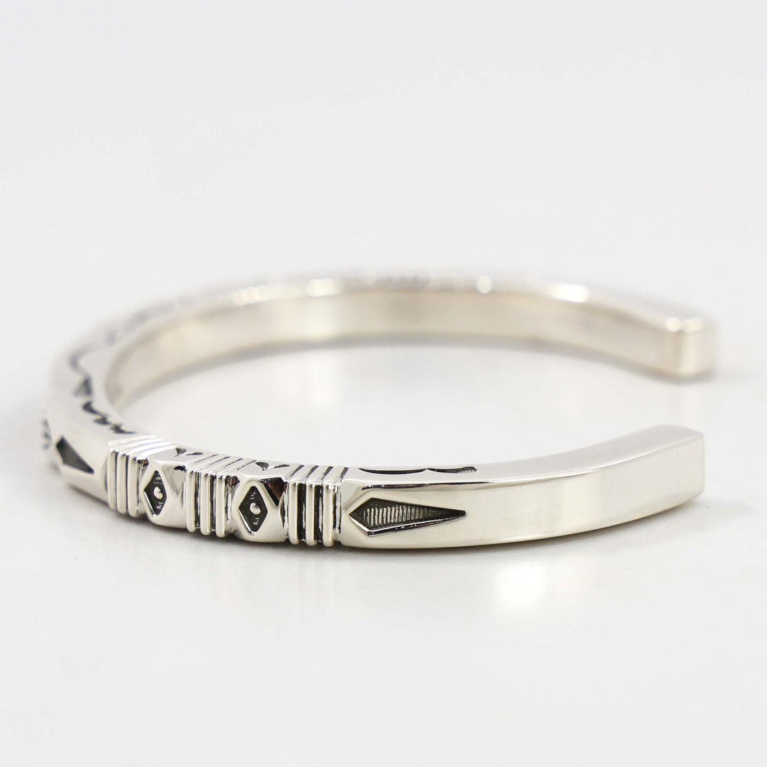Stamped Silver Cuff