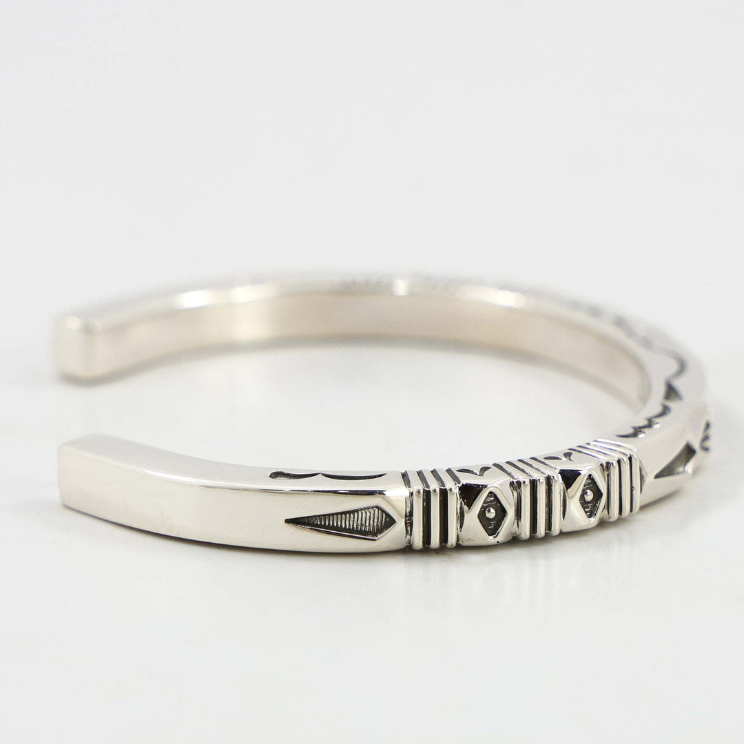 Stamped Silver Cuff
