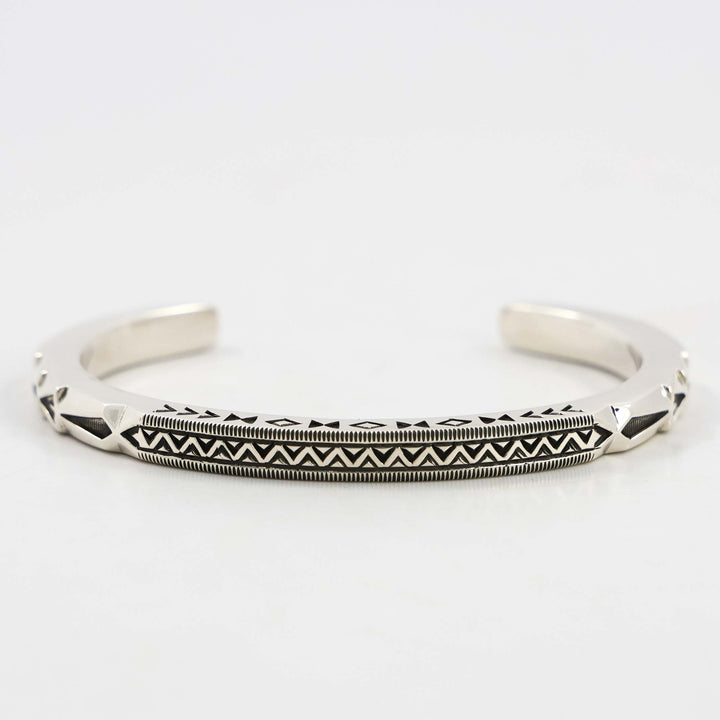 Stamped Silver Cuff
