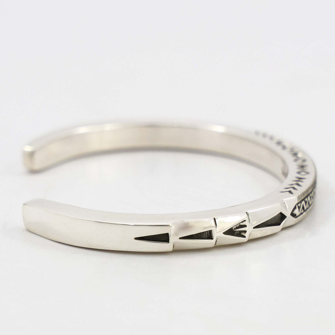 Stamped Silver Cuff
