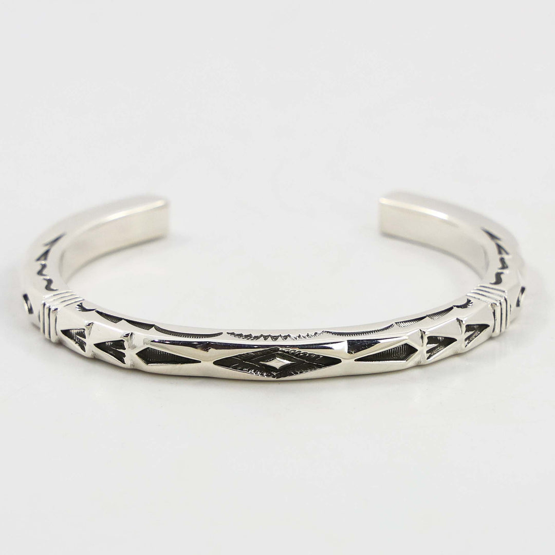 Stamped Silver Cuff