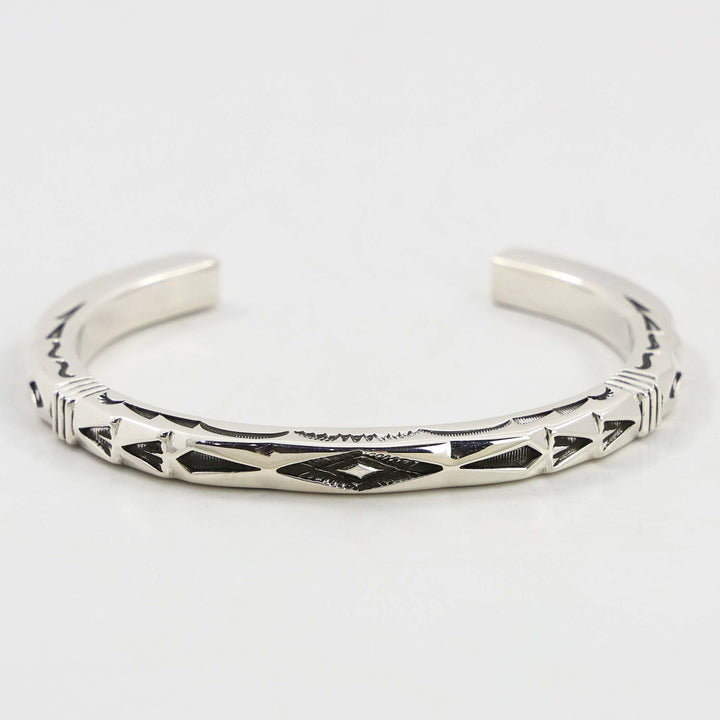 Stamped Silver Cuff