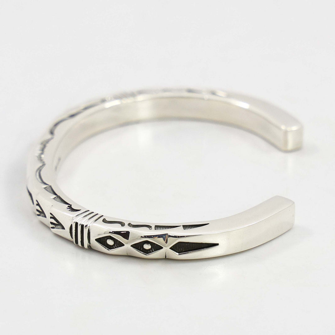Stamped Silver Cuff