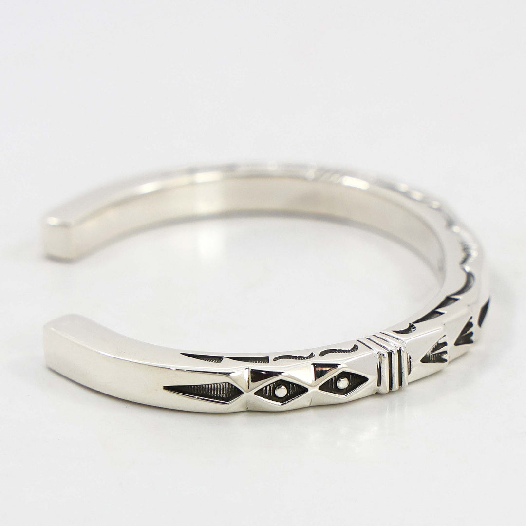 Stamped Silver Cuff