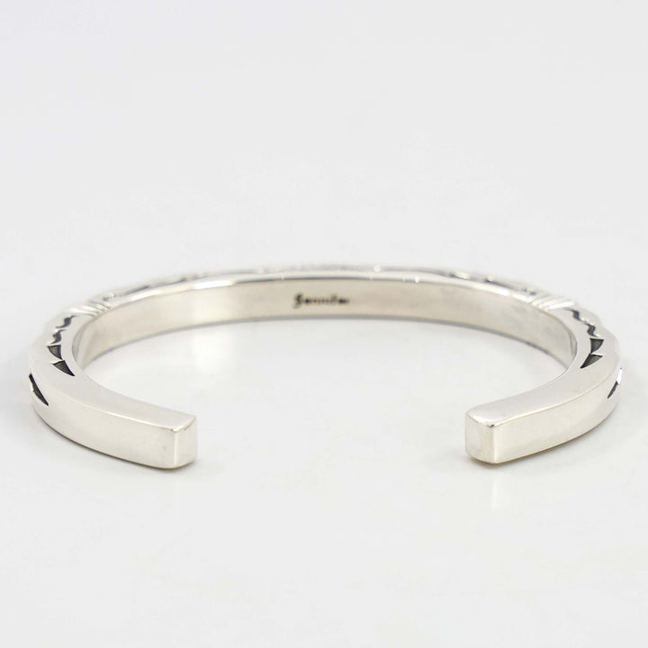 Stamped Silver Cuff