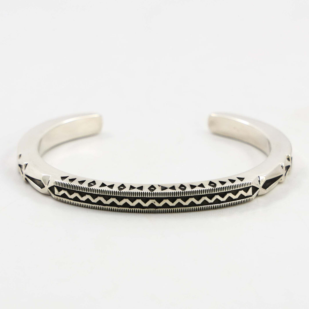 Stamped Silver Cuff