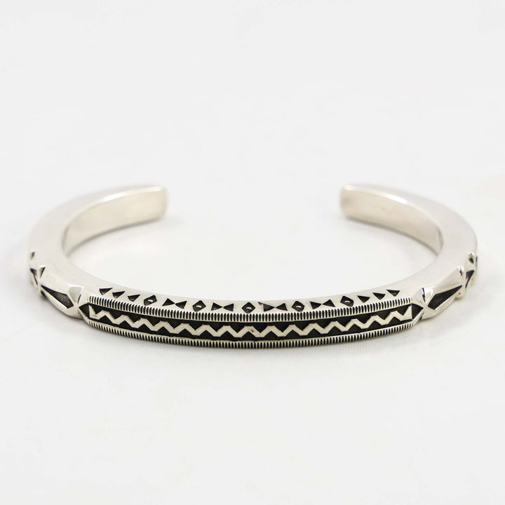 Stamped Silver Cuff