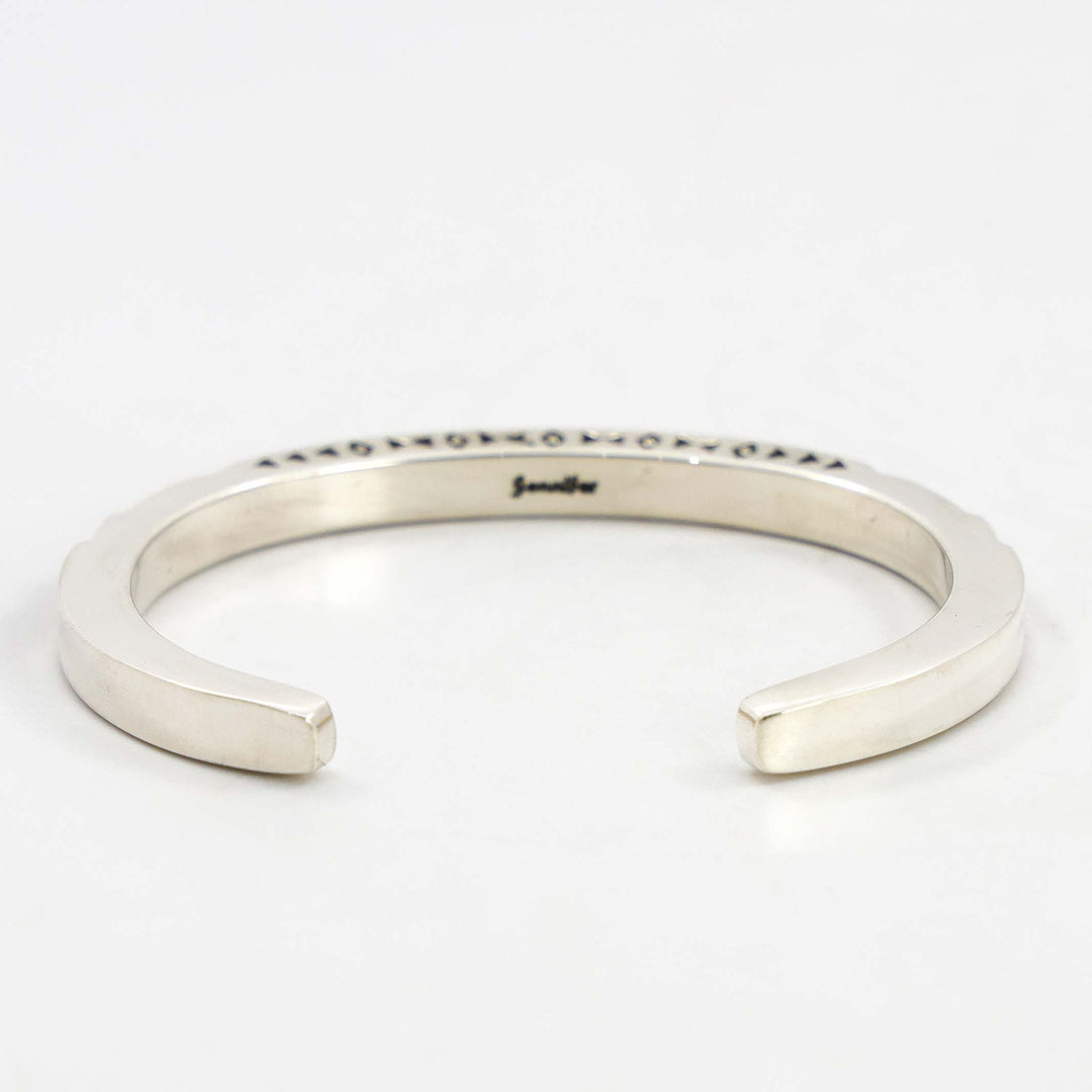 Stamped Silver Cuff