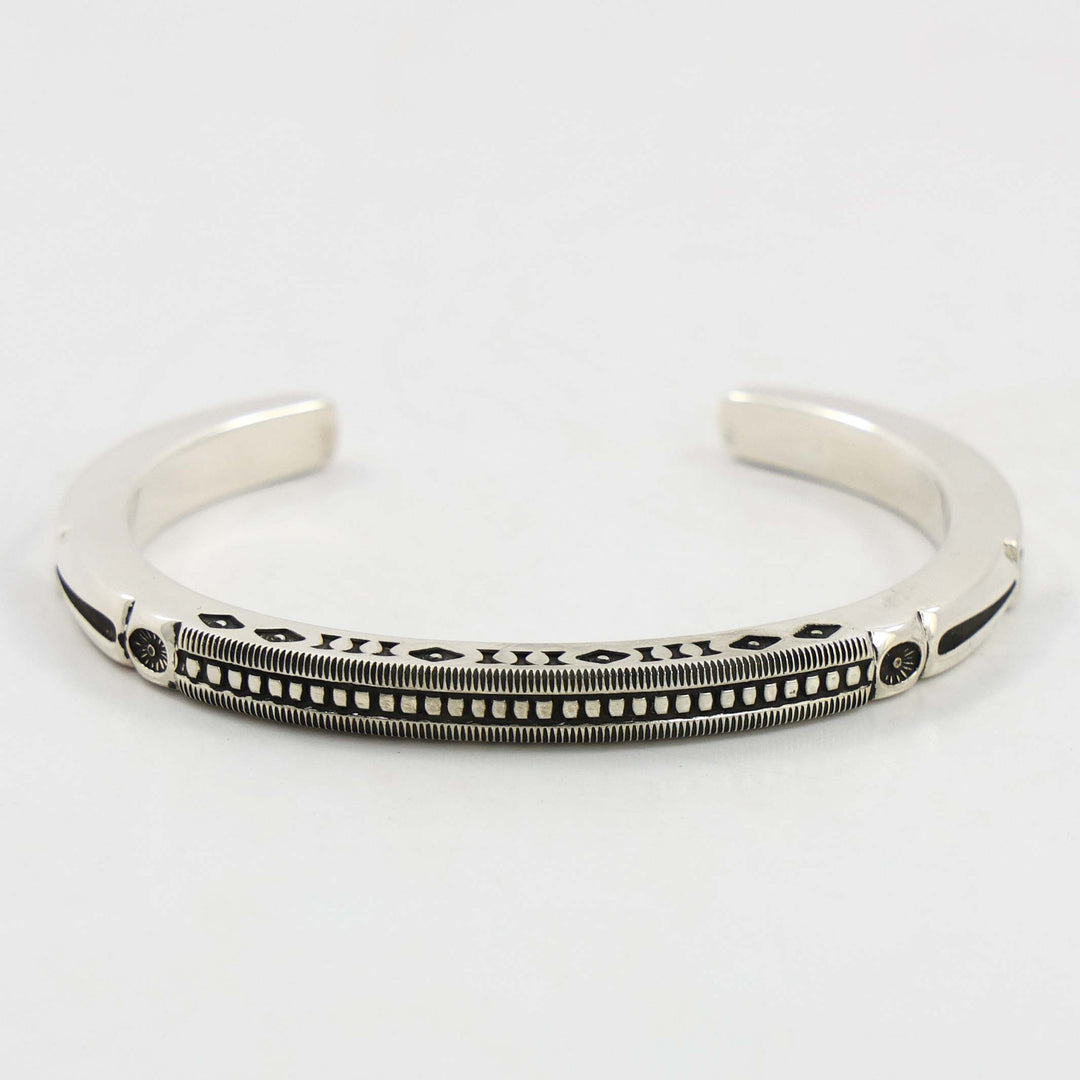 Stamped Silver Cuff