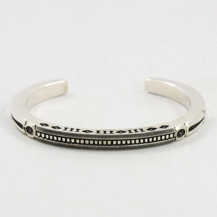 Stamped Silver Cuff