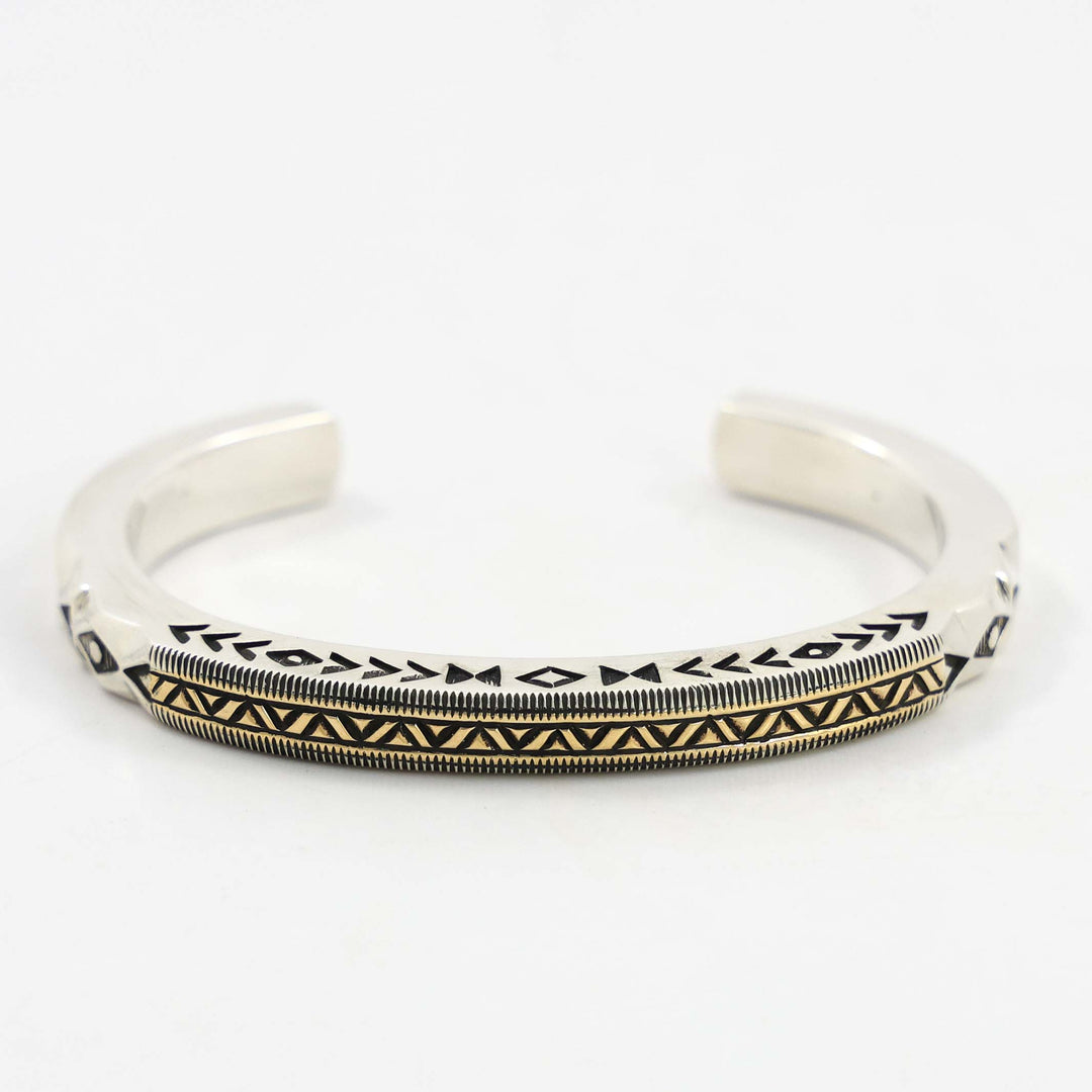 Gold on Silver Cuff