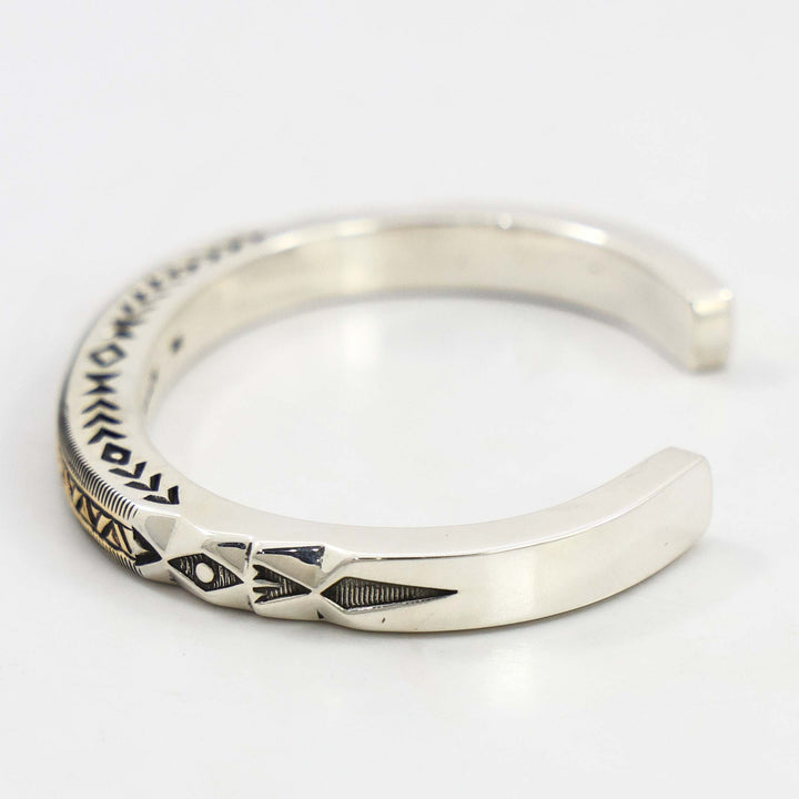 Gold on Silver Cuff