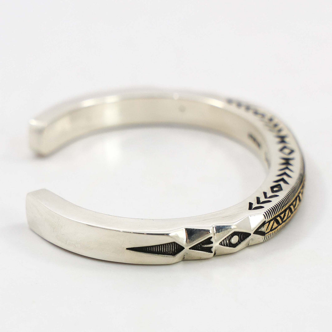 Gold on Silver Cuff
