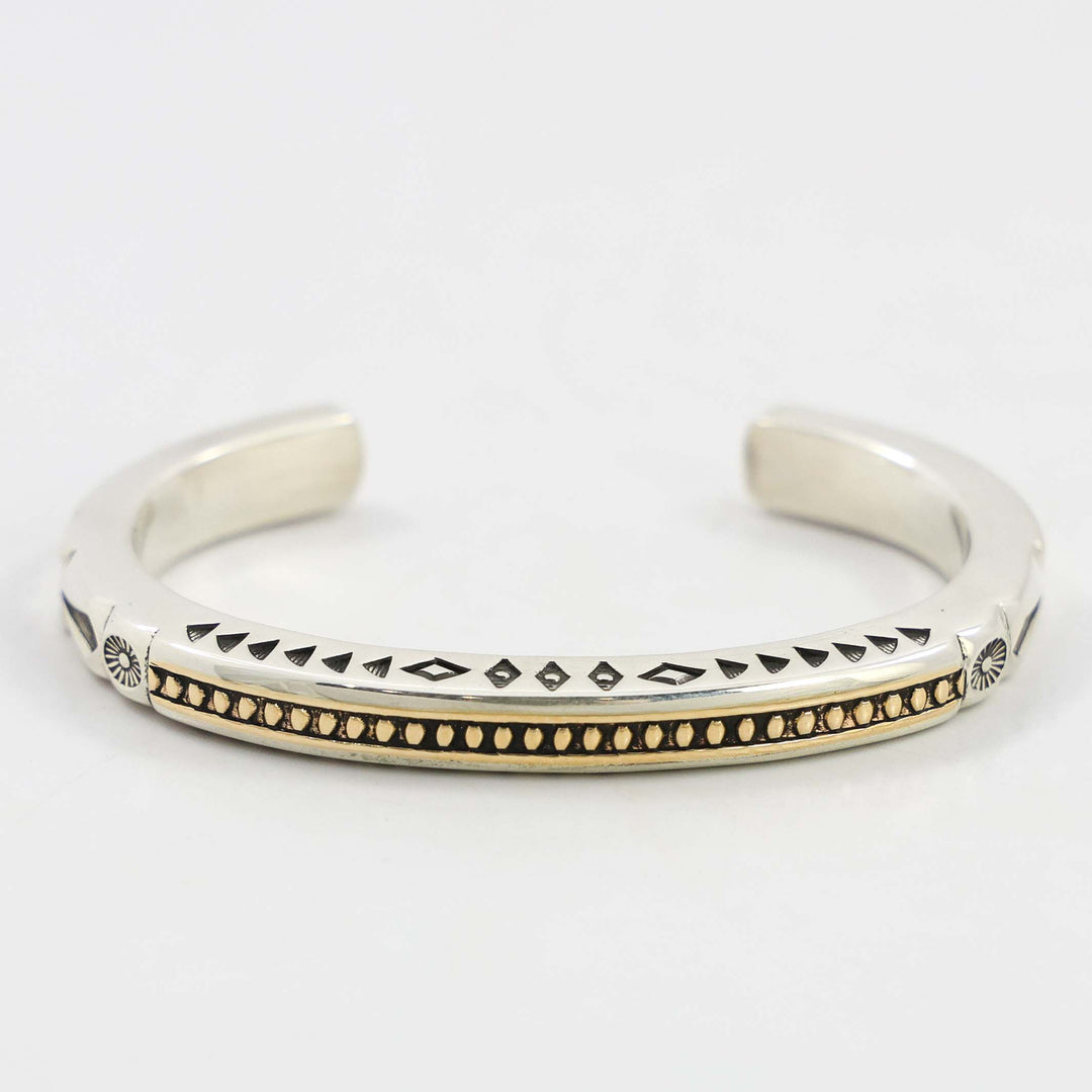 Gold on Silver Cuff