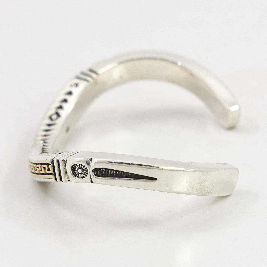 Gold on Silver Cuff