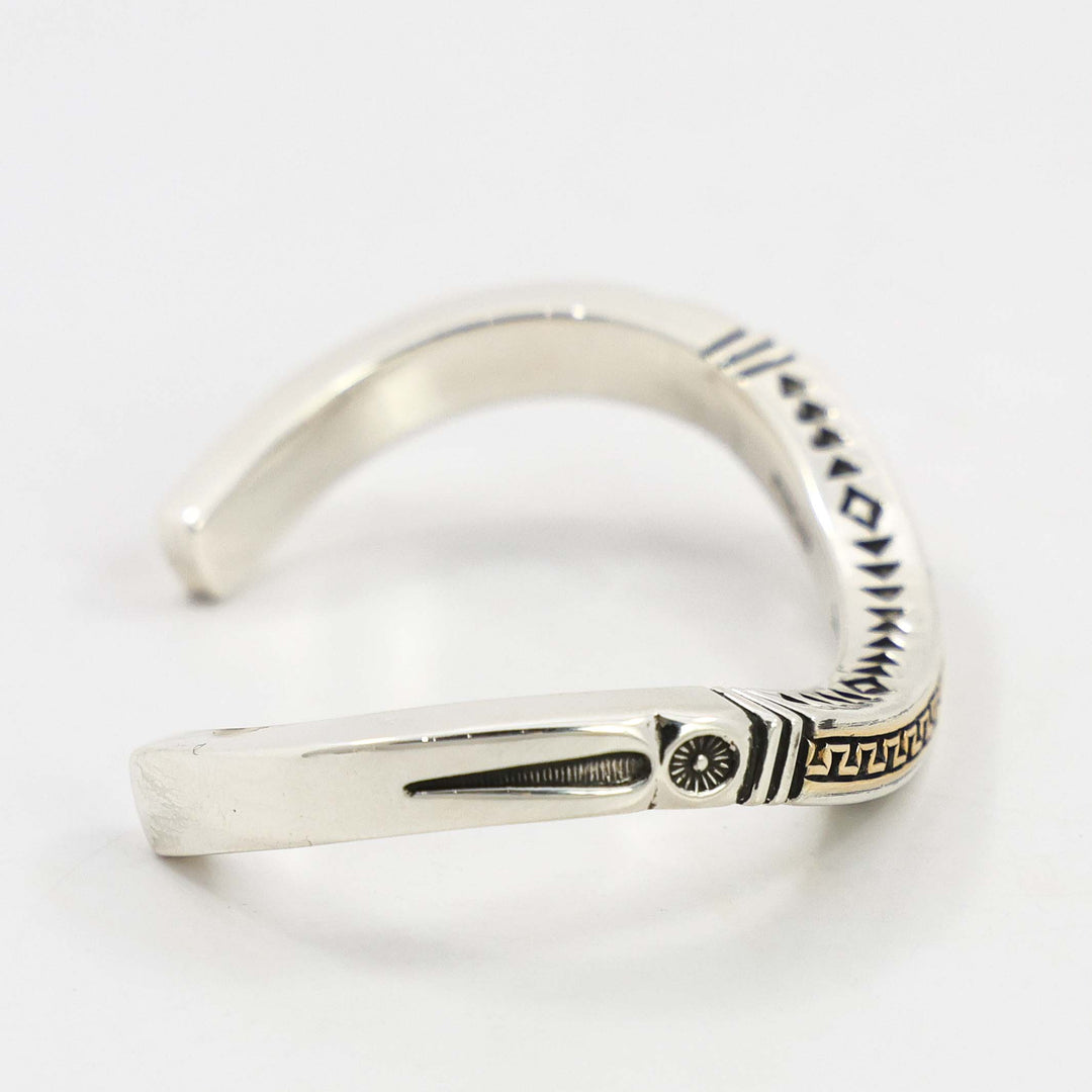 Gold on Silver Cuff