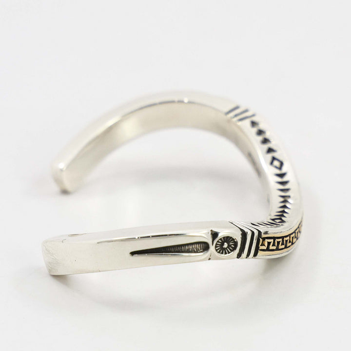 Gold on Silver Cuff